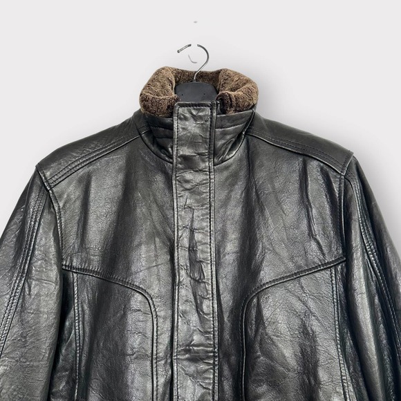 Andrew Marc Black Leather Jacket - Picture 2 of 12